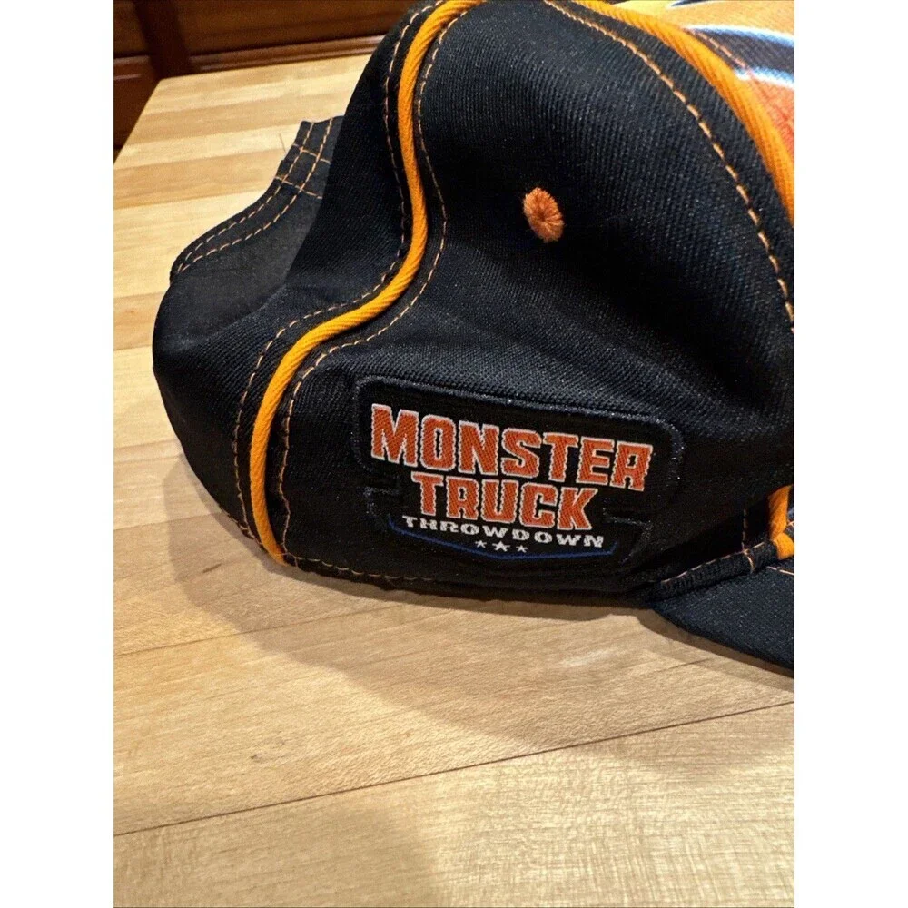 Monster Jam Hat‎ Cap Adult SnapBack Monster Trucks Throwdown Black/Orange Logo